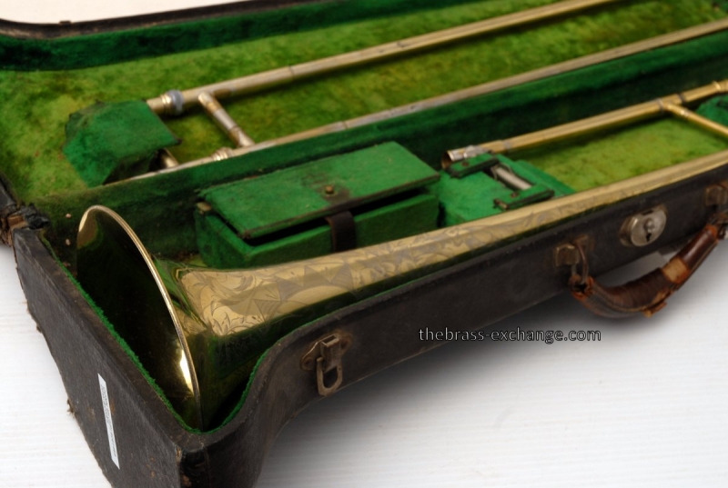 Conn 4H Trombone Naked Lady Engraving