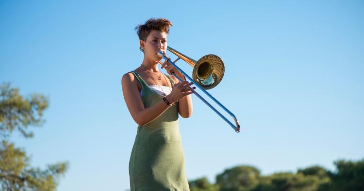 Trombone instrument featured in popular songs