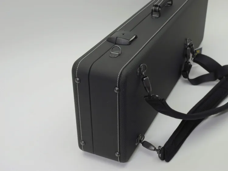 Marco Magi NN Series Screw Bell Tenor Trombone Case – Exterior Angled View Showing Compact Detachable-Bell Design