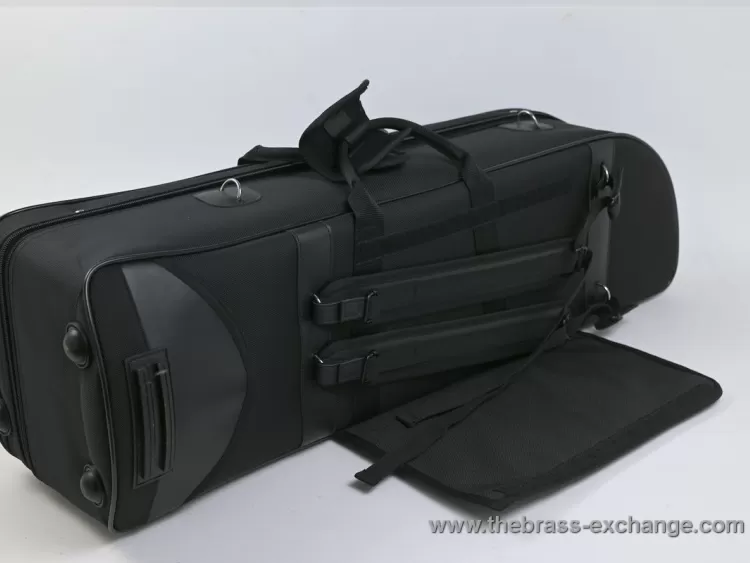 Shires Q-Series Tenor Trombone Case – Full View Showing Backpack Straps