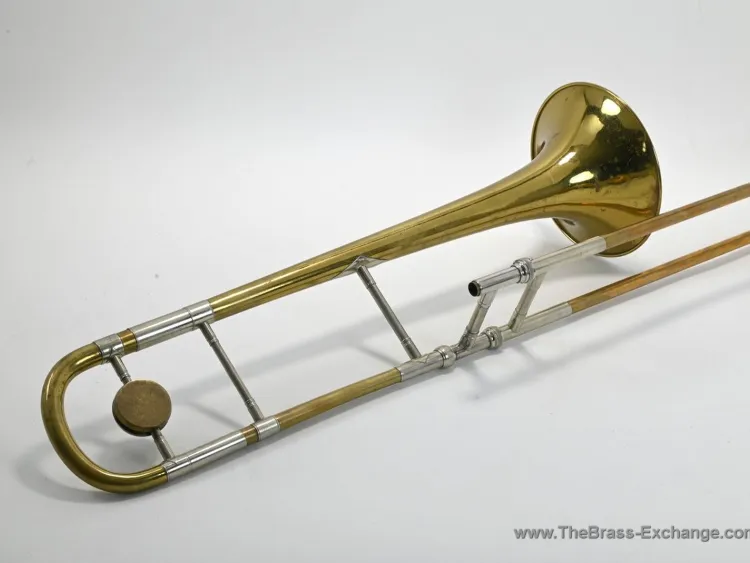 Conn 78H Medium Bore Trombone SN 248086 – Complete Instrument Angled Studio View