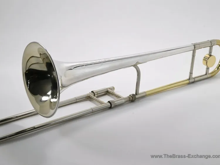 King 2B Silversonic Liberty tenor trombone – Cleveland era sterling silver bell with original gold wash