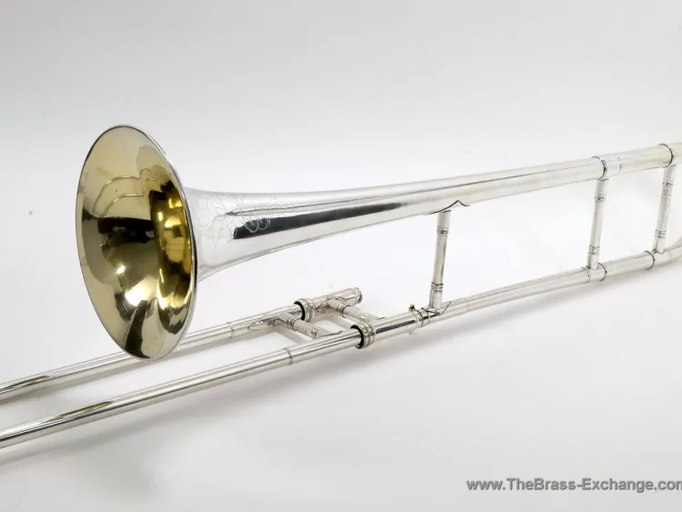 Martin Handcraft Tenor Trombone 1926 – Silver Plate with Gold Wash Bell – Elkhart Vintage
