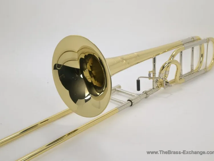 S.E. Shires K30 Tenor Trombone STBK30 – Bell Forward View Showing Open Wrap F-Attachment