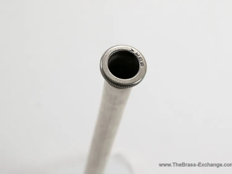 S.E. Shires Sterling Silver Vintage Elkhart Leadpipe for Large Bore Tenor Trombone – Receiver Detail