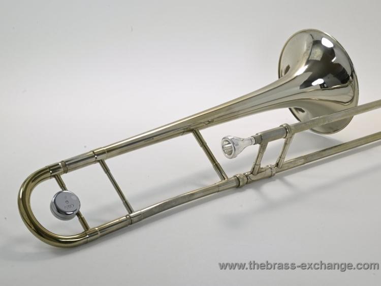 Olds Opera Trombone Angled View Assembled Bell Forward
