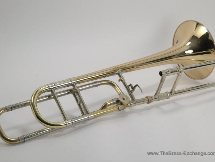 Bach 42G Convertible Trombone 1970s Corporation Era SN20992 Full Instrument View Gold Brass Bell Nickel Slide