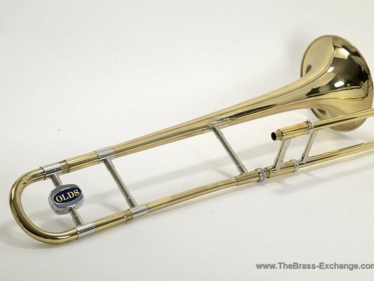 Olds P-16 .500 Bore Jazz Tenor Trombone – Full Assembled Angled View