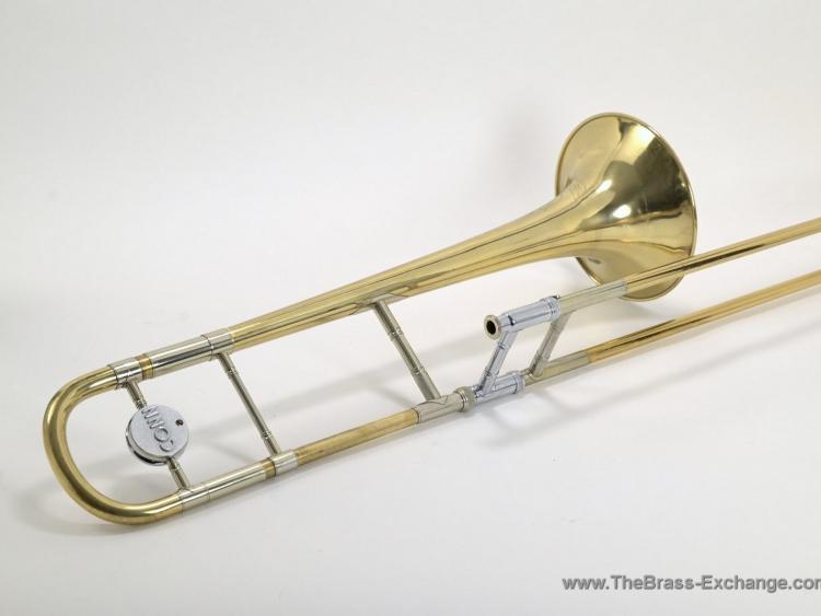 Conn 78H Elkhart Era Trombone 1948 – Full Instrument View on White Background