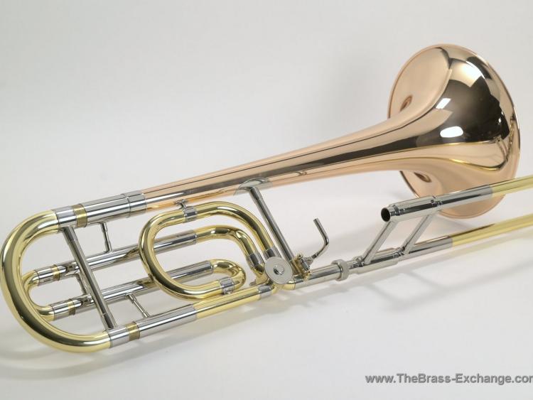Yamaha YBL-321 Rose Brass Bass Trombone Full Instrument View