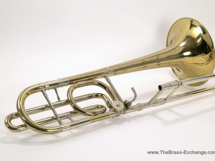 Conn 72H single-valve section, tuning-slide wrap, and polished handslide
