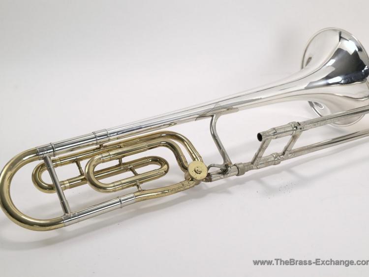King 3BF Silversonic H.N. White Tenor Trombone Rear View