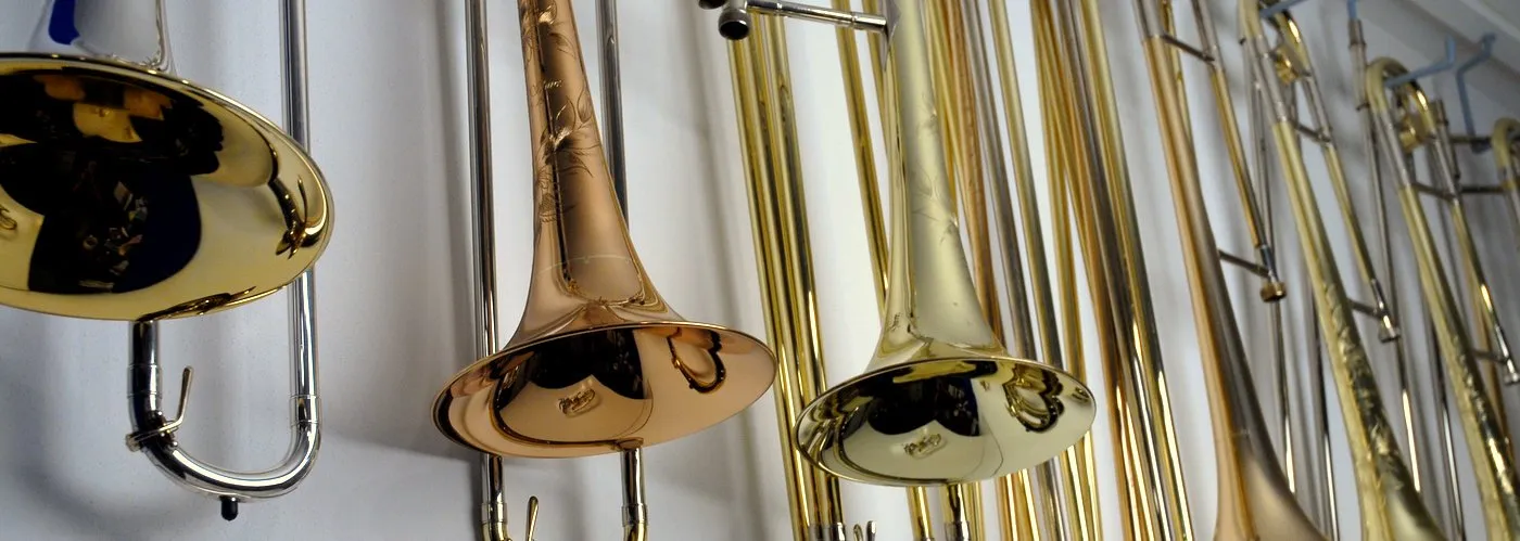 Trombones for sale at The Brass Exchange – professional instruments in stock