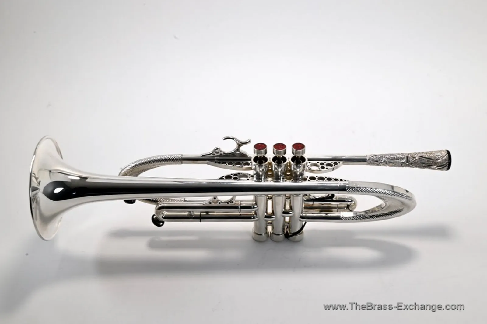 Harrelson Summit One Bb Trumpet – Silver, Full Instrument View