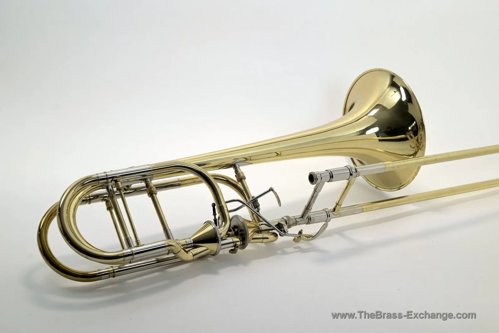 Getzen 3062AF used bass trombone with dual bore slide and Thayer valves