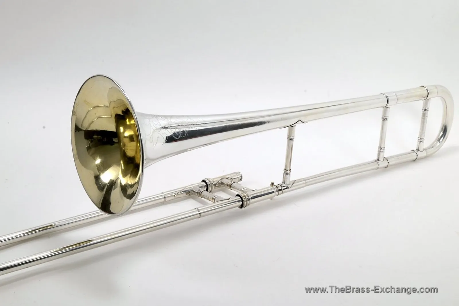 Martin Handcraft Tenor Trombone 1926 – Silver Plate with Gold Wash Bell – Elkhart Vintage