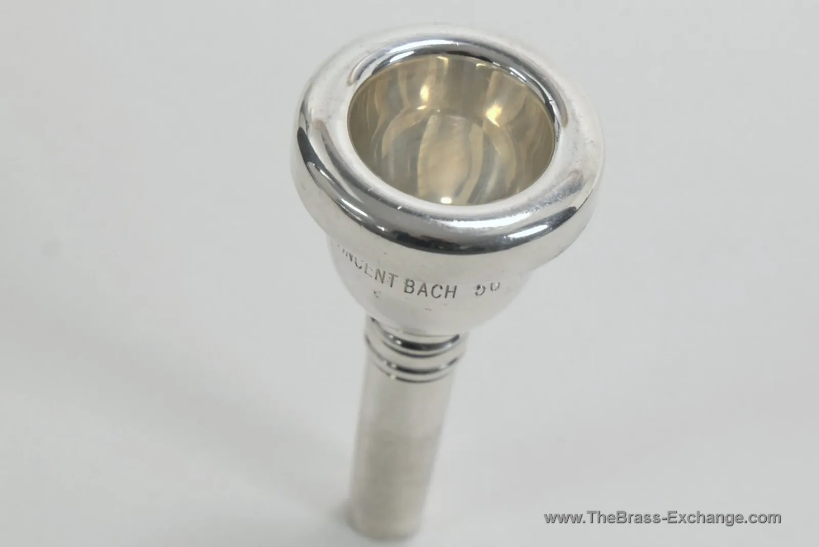Vincent Bach 5G small shank trombone mouthpiece – cup view, silver finish