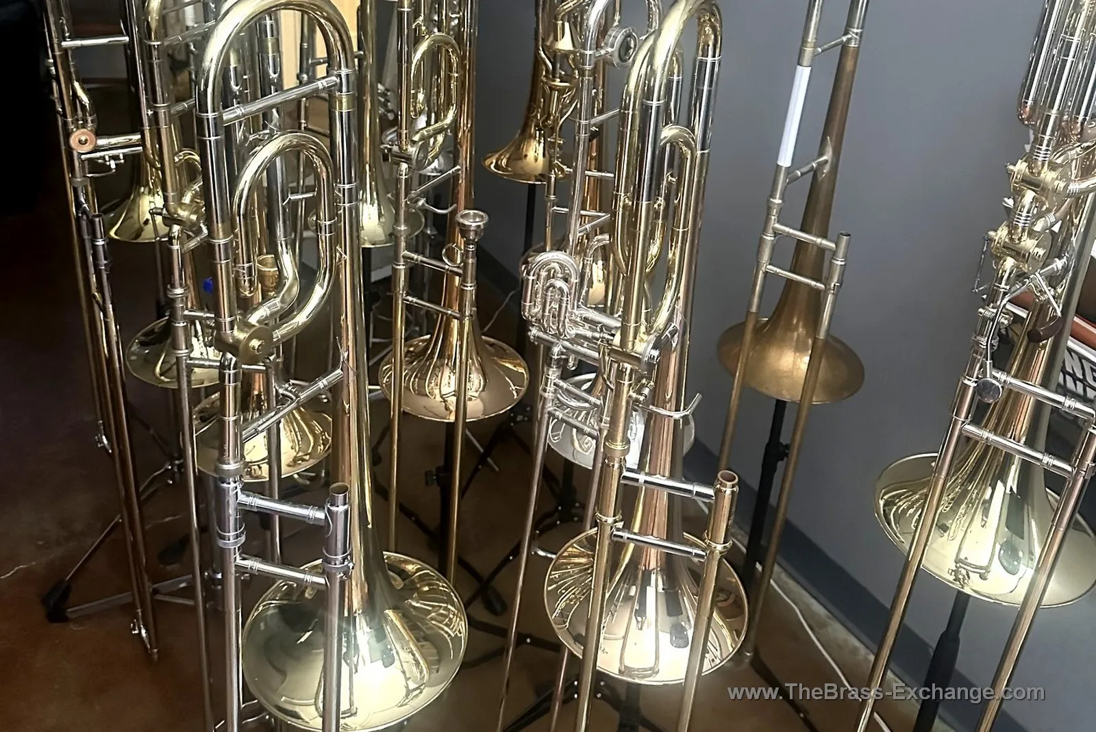 Professional used trombones and brass instruments available through The Brass Exchange early access inventory list