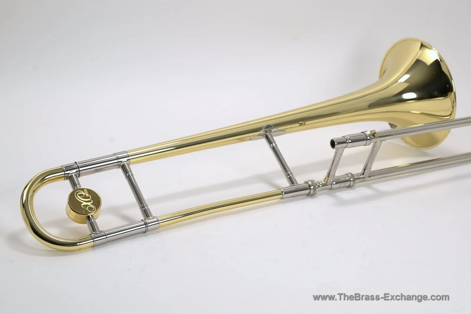 Jupiter XO 1028L Jazz Trombone Full Side View with Yellow Brass Bell and Nickel Silver Slide