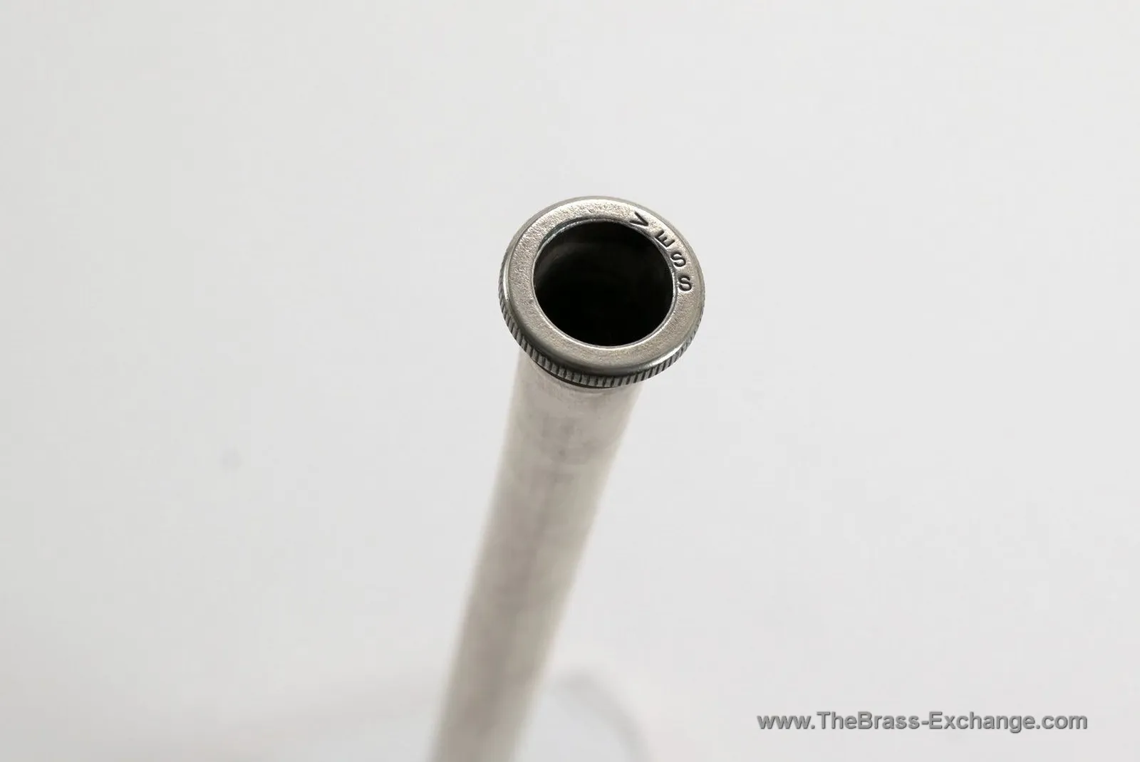 S.E. Shires Sterling Silver Vintage Elkhart Leadpipe for Large Bore Tenor Trombone – Receiver Detail