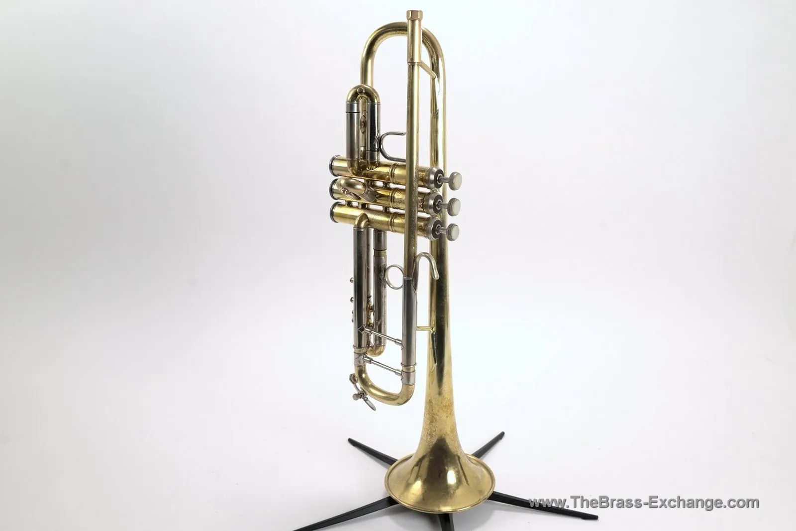 Bach Stradivarius Model 37 Bb Trumpet vertical full view